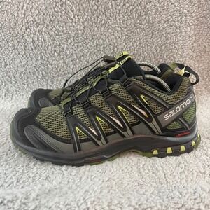 Salomon XA Pro 3D Mens size 8 Olive Black Green Trail Hiking Running Shoes